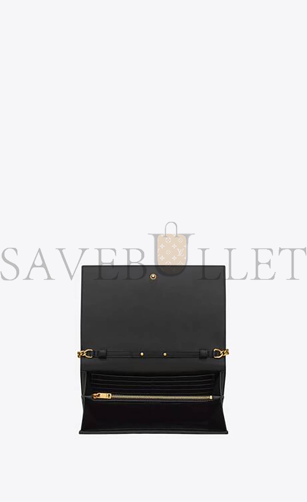 YSL CASSANDRE MATELASSÉ CARRÉ CHAIN WALLET IN QUILTED LEATHER 743346AABVP1000 (23*14*3cm)