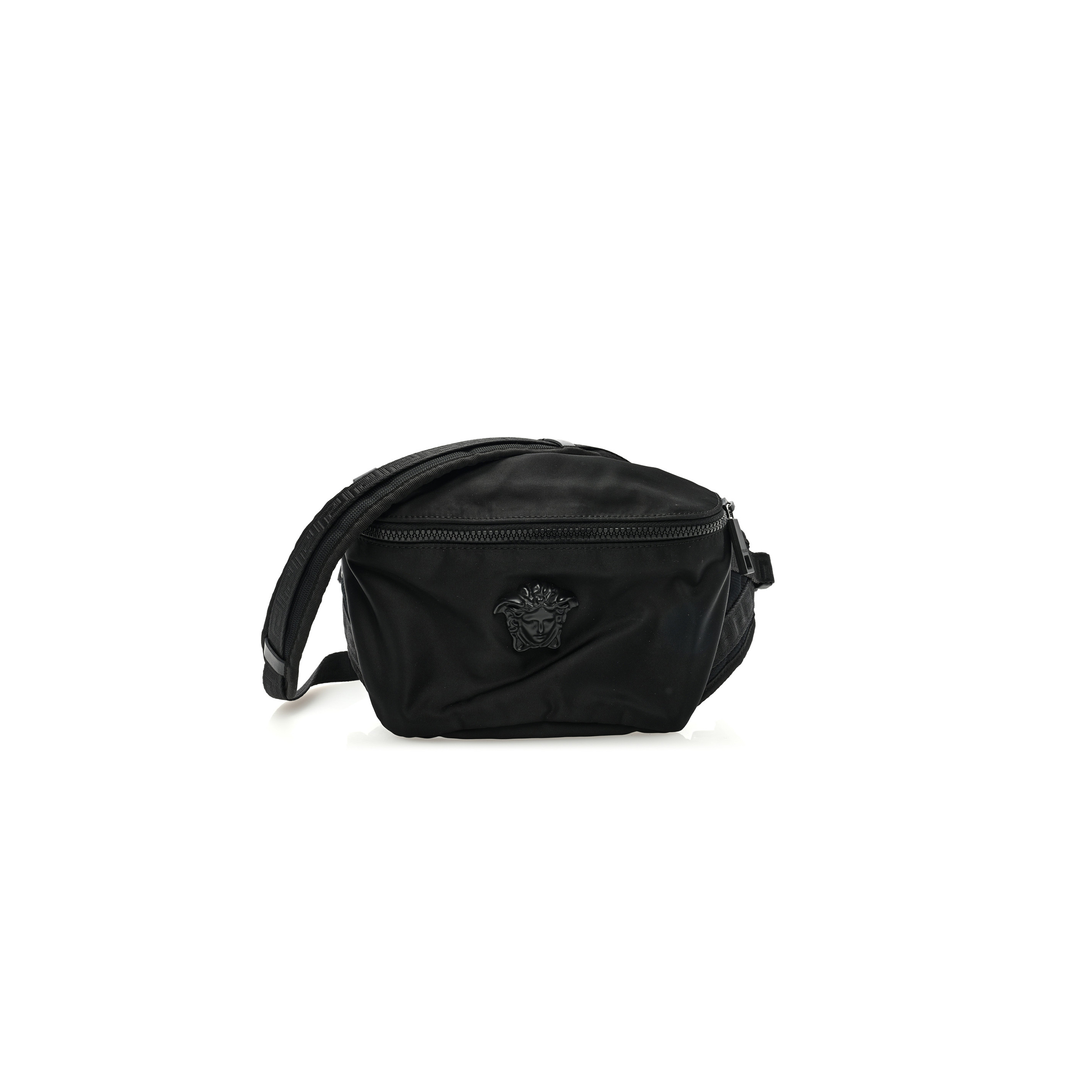 VERSACE NYLON PALAZZO MEDUSA BELT BAG BLACK  (25*15*3cm)