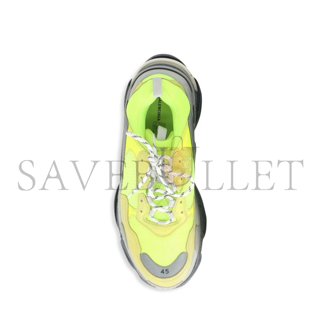 BALENCIAGA TRIPLE S YELLOW FLUO LOW TOP SNEAKERS 524039W09O31801