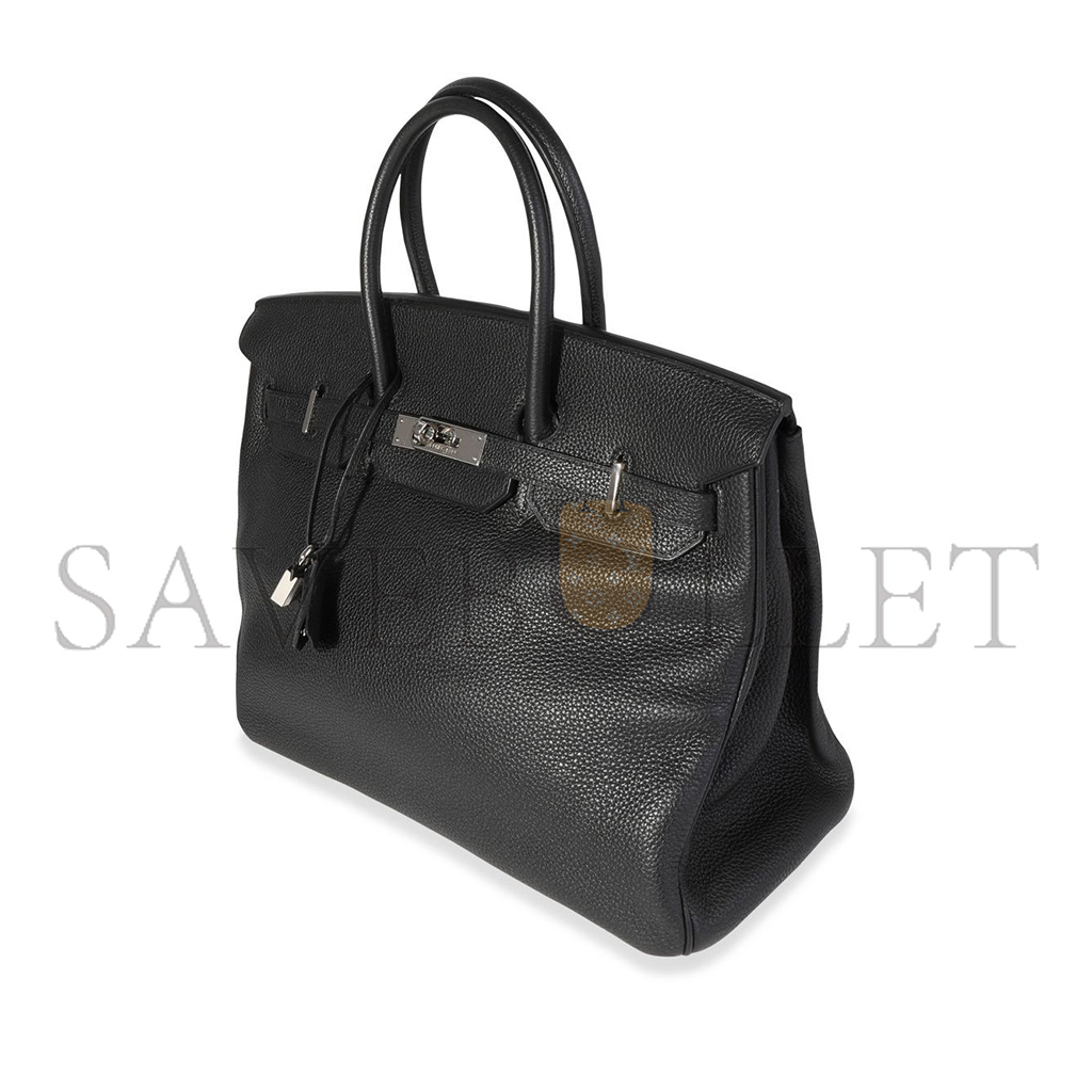 HERMÈS MASTER BIRKIN 35 TOGO BLACK LEATHER AND SILVER BUCKLE HANDBAG 18494998 (35*25*18cm)