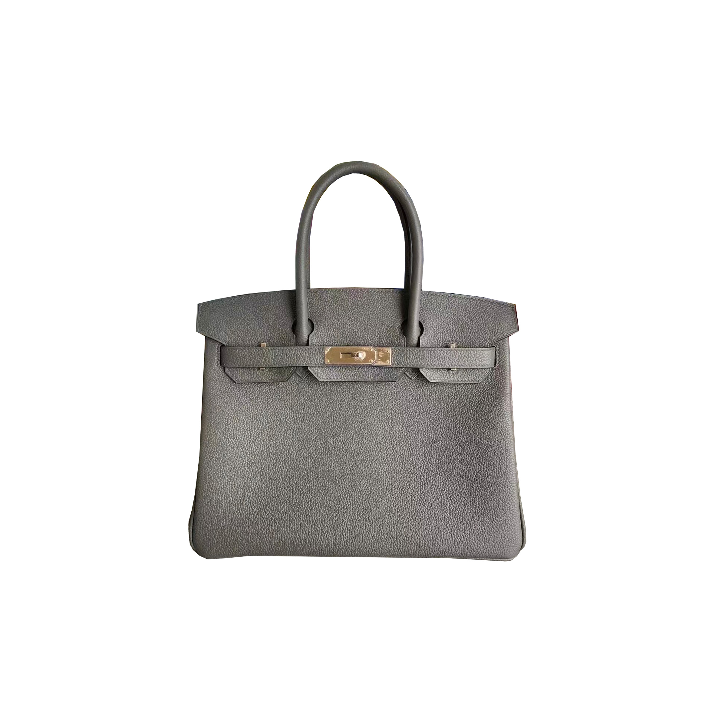 HERMES BIRKIN 30 TOGO LEATHER CUMULONIMBUS GRAY GOLD BUCKLE BAG 25062355 (30*20*13cm)