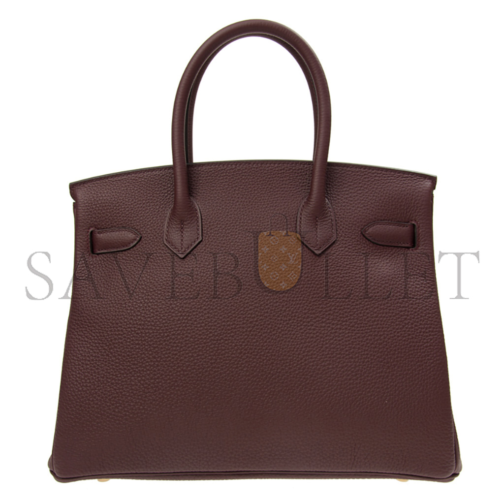 HERMES BIRKIN 25 TOGO LEATHER SADDLE RED GOLD BUCKLE H028369CC0G (25*20*13cm)