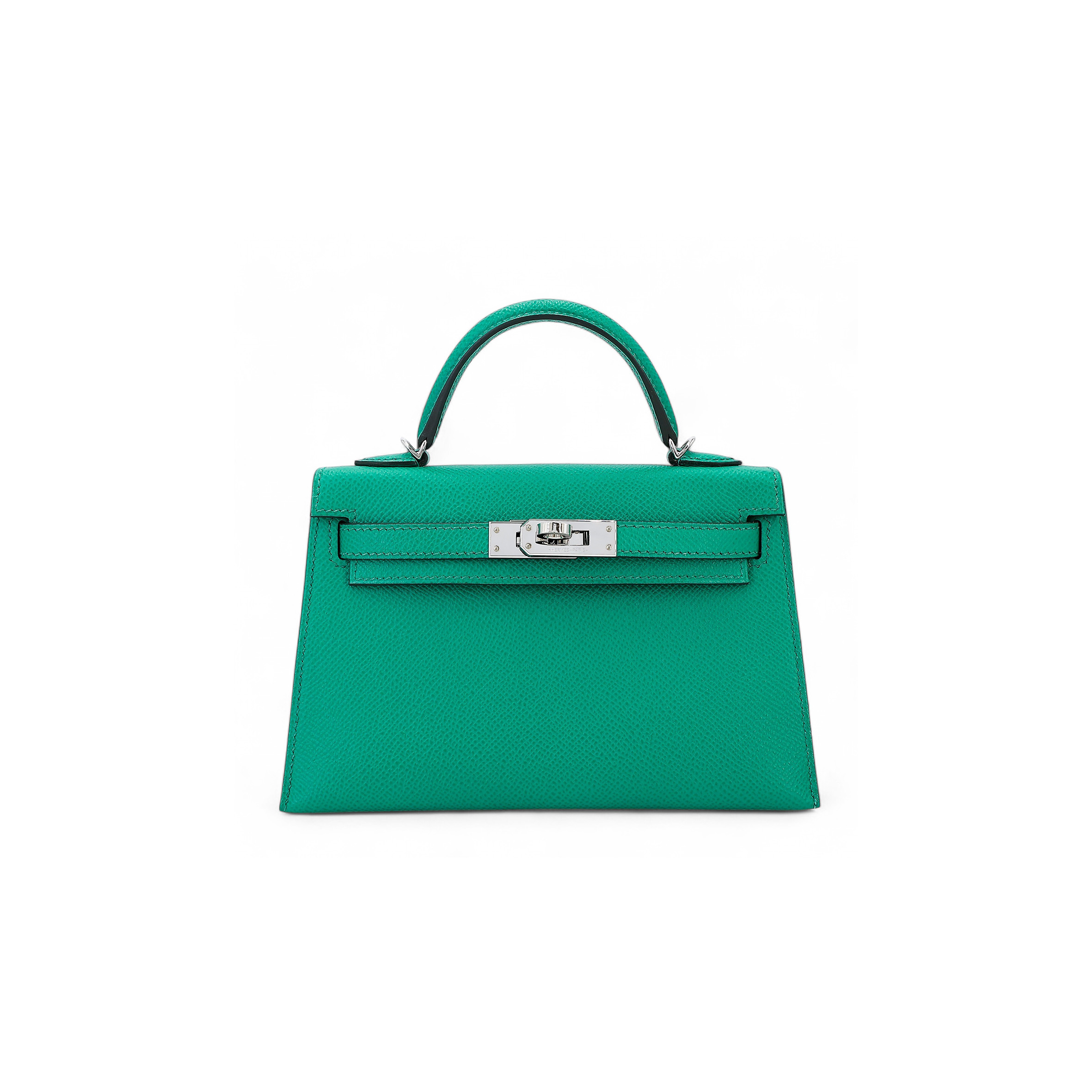 HERMES KELLY 20 EPSOM VERT JADE HANDBAG H083850CKAB (19*12.5*5.5 cm)