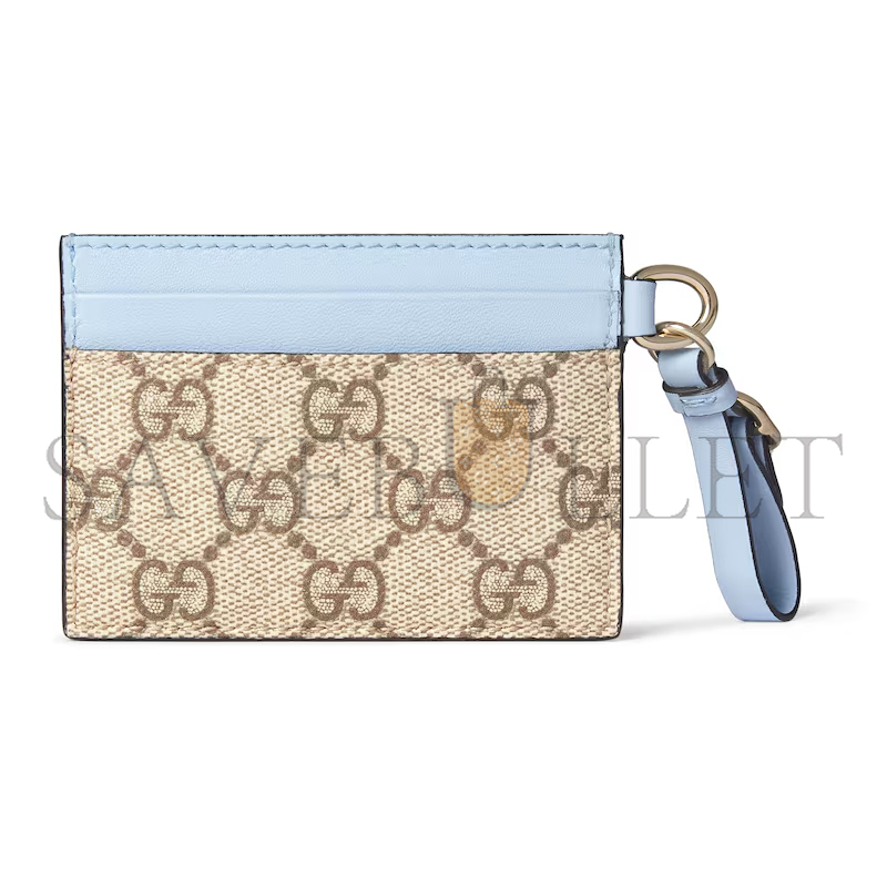 GUCC GG EMBLEM CARD CASE WITH STRAP 819121FAD6L9862 (10*7cm) GUCC GG EMBLEM CARD CASE WITH STRAP 819121FAD6L9862 (10*7cm)
