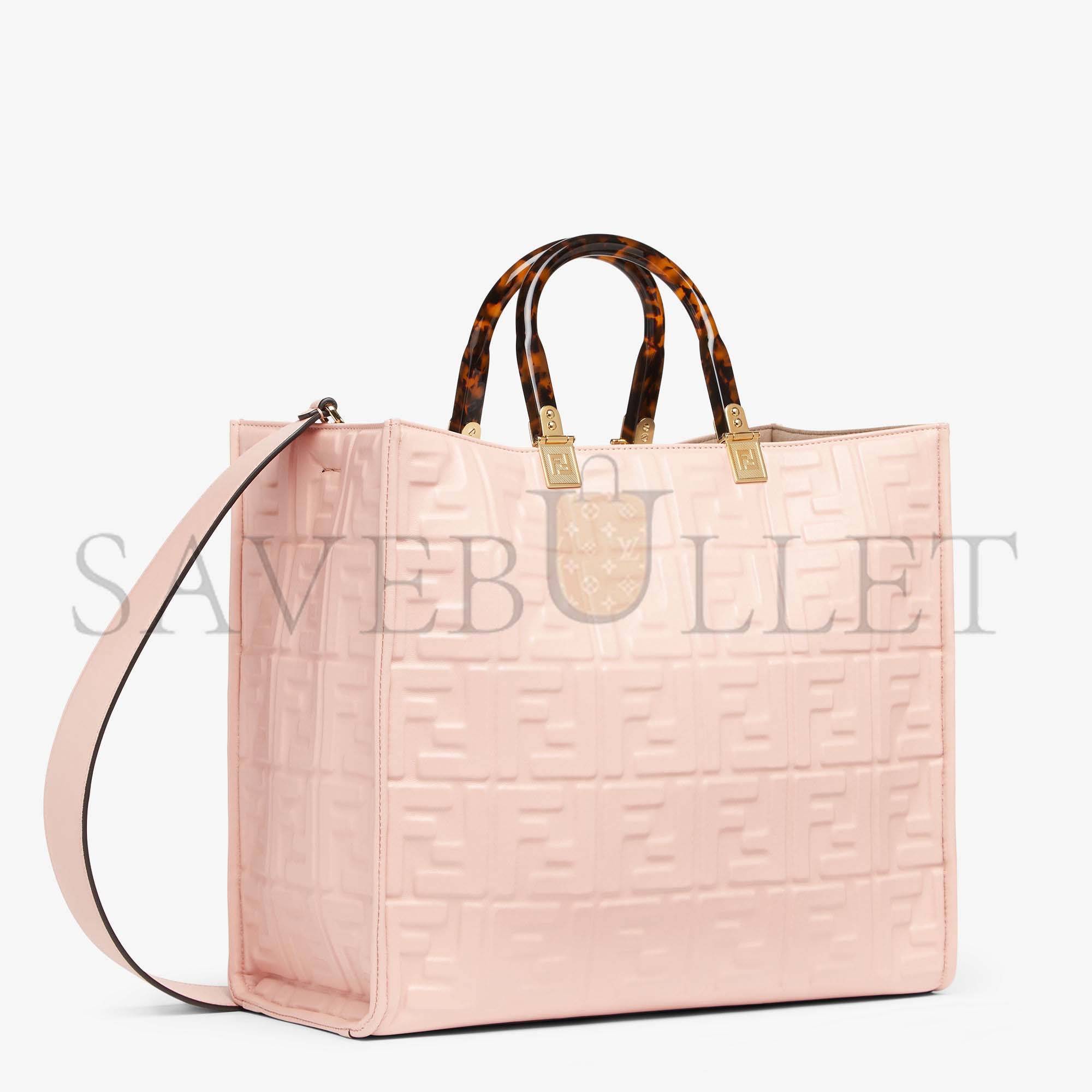 FENDI SUNSHINE MEDIUM - PINK LEATHER SHOPPER 8BH386AMCVF0J2F (35*31*17cm)