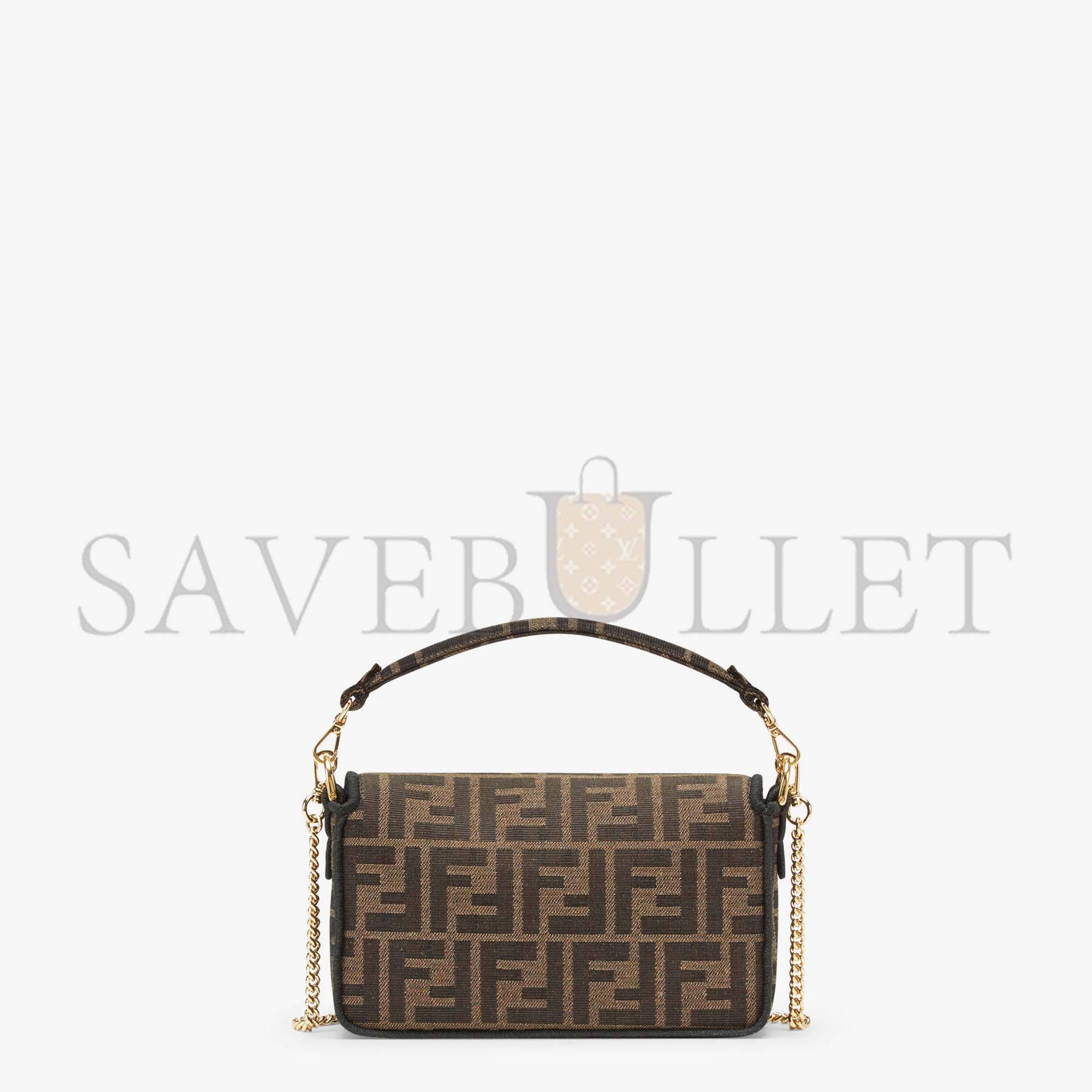 FENDI BAGUETTE MINI - JACQUARD FF FABRIC BAG 8BS017A6V5F17U4 (19*11.5*4cm)