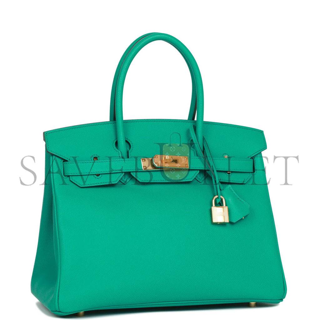 HERMES BIRKIN 30 VERT JADE EPSOM GOLD HARDWARE (30cm)