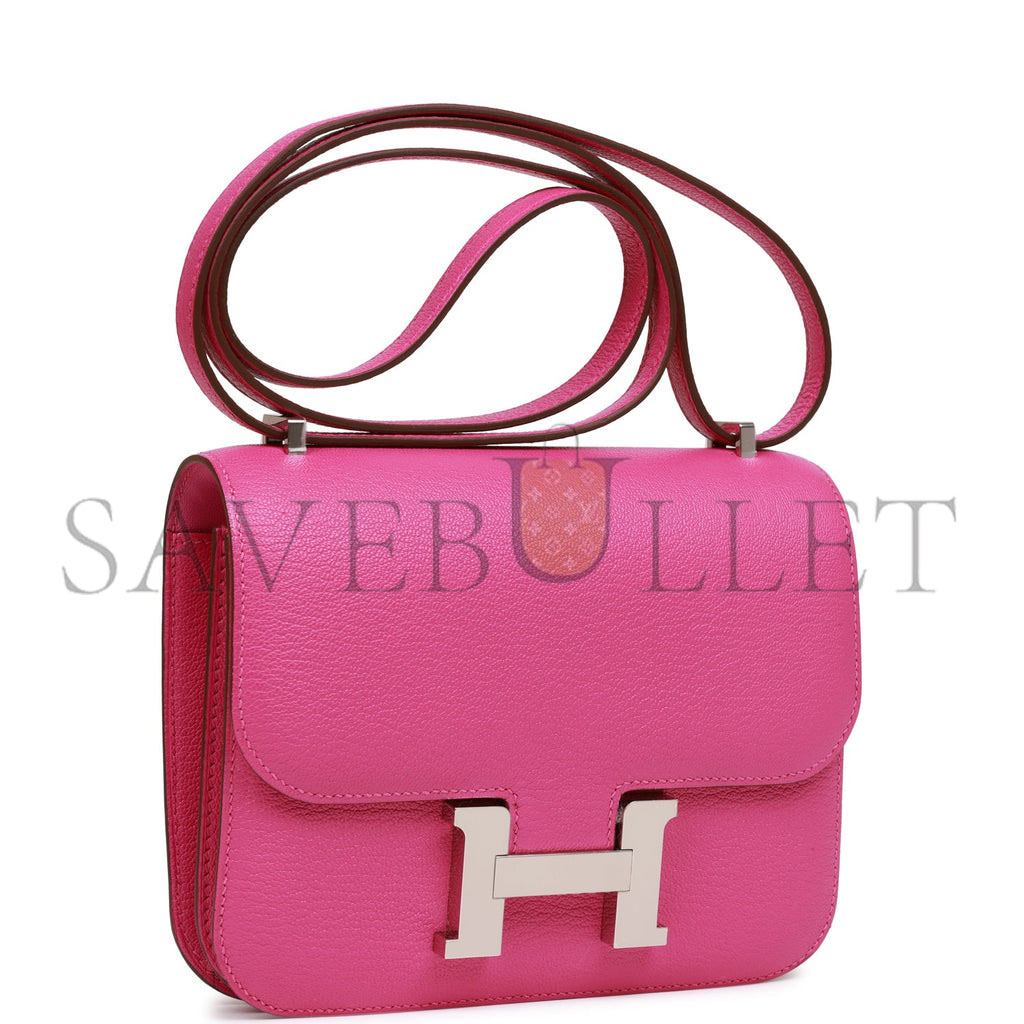 HERMES CONSTANCE 18 MAGNOLIA EVERCOLOR PALLADIUM HARDWARE (18cm)