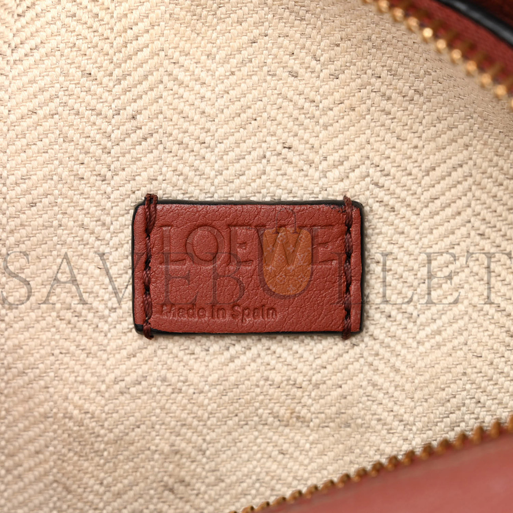 LOEWE CALFSKIN MINI PUZZLE BAG SPICE PUMPKIN (18*12.5*8cm)